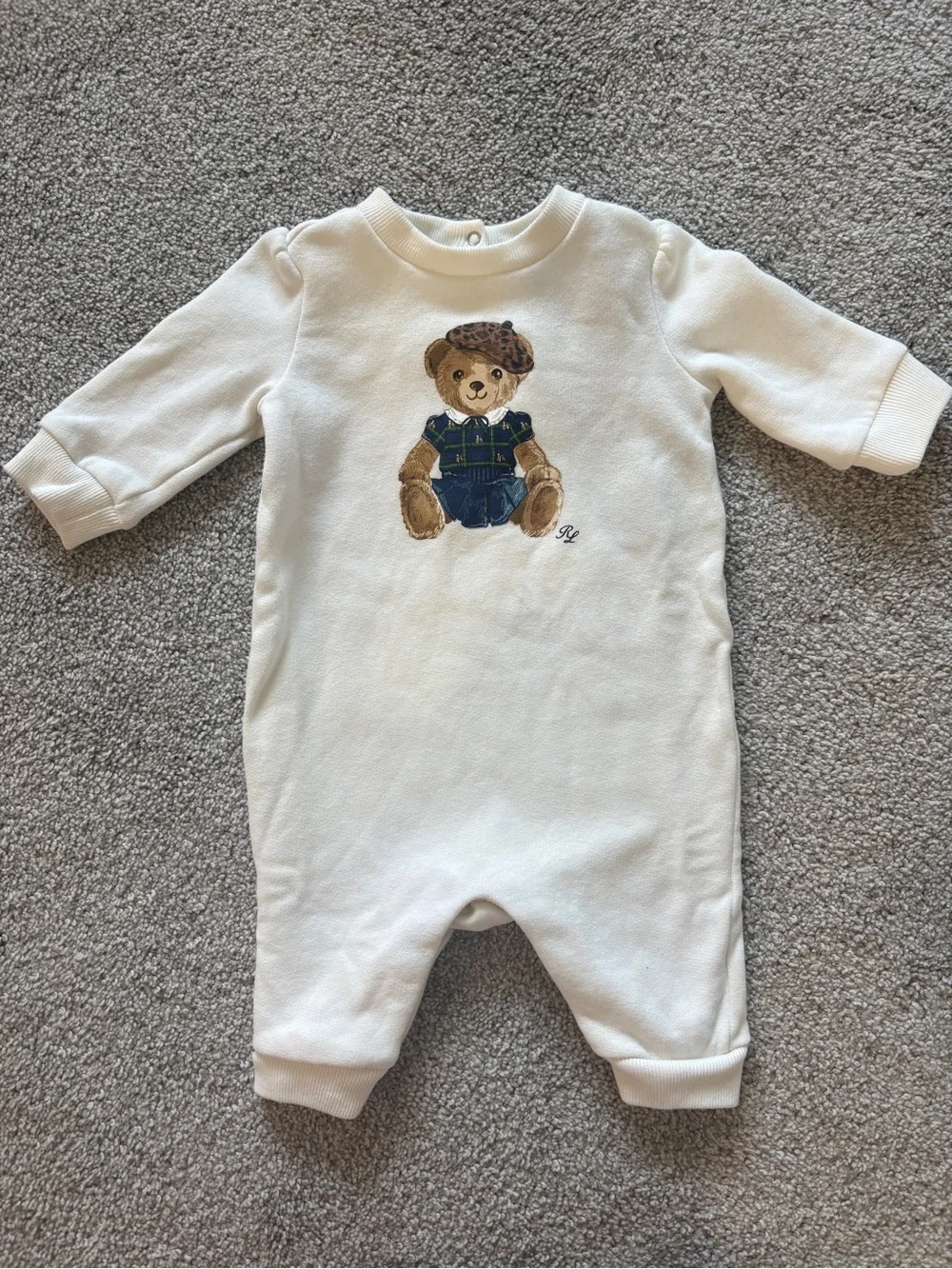 Ralph Lauren Cream One Piece with Bear